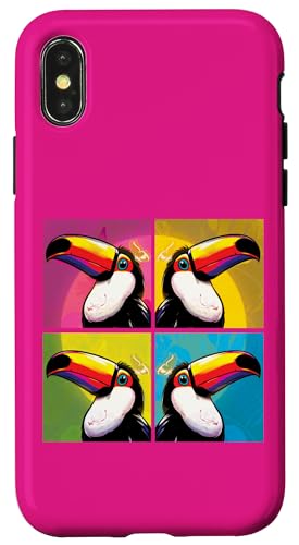 Toucan Pop Art Exotischer Vogel bunt Hülle für iPhone X/XS Toucan Pop Art Exotischer Vogel bunt Hülle für iPhone X/XS von Funny animal kawaii