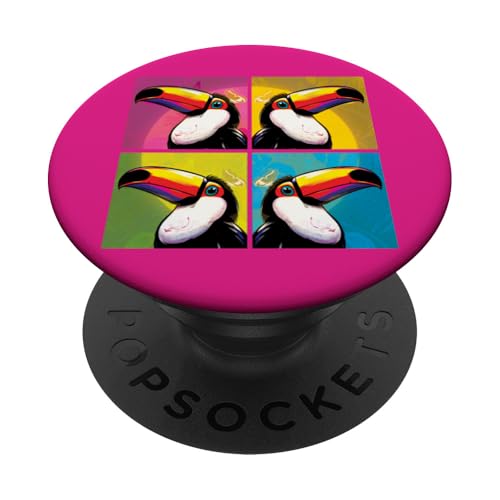 Toucan Pop Art Exotischer Vogel bunt PopSockets Klebender PopGrip Toucan Pop Art Exotischer Vogel bunt PopSockets Klebender PopGrip von Funny animal kawaii