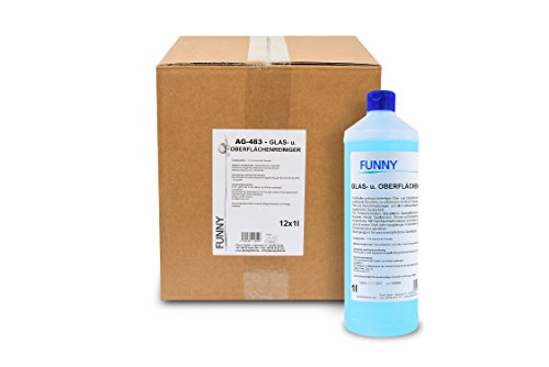 Funny AG-483 Glas- und Oberflächenreiniger, 1 L (12-er Pack) von Funny