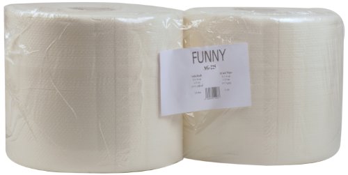 Funny Airlaiddücher auf Rolle, weiß, 24 x 36 cm, 400 Blatt, 1er Pack (1 x 2 Stück) von Funny