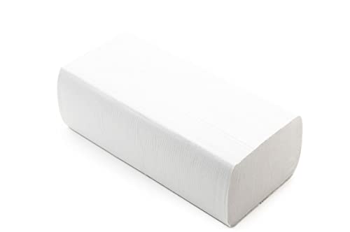 Funny Papierhandtuch, 1-lagig Z-Interfold 23 x 32 cm, gefaltet ca. 8 cm tief, weiss, 3000 Blatt, 1er Pack (1 x 1 Stück) von Funny