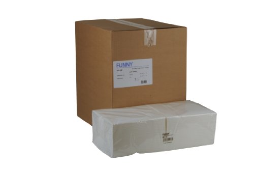 Funny Tafelserviette, 3 lagig, hochweiß 33 x 33 cm 1/4Falz, 4er Pack (4 x 250 Stück) von Funny