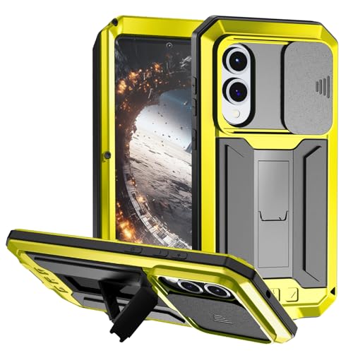 Kompatibel mit Samsung Galaxy S25 Edge, Metallhülle mit Schiebe-Kamera-Abdeckung, eingebauter Displayschutz, Ganzkörper-Hybrid-Ständer, Militär, robuste Aluminium-Silikonhülle für Herren, Bauweise Kompatibel mit Samsung Galaxy S25 Edge, Metallhülle mit Schiebe-Kamera-Abdeckung, eingebauter Displayschutz, Ganzkörper-Hybrid-Ständer, Militär, robuste Aluminium-Silikonhülle für Herren, Bauweise von FunnyWin