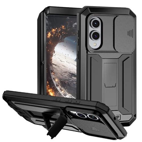 Kompatibel mit Samsung Galaxy S25 Edge, Metallhülle mit Schiebe-Kamera-Abdeckung, eingebauter Displayschutz, Ganzkörper-Hybrid-Ständer, Militär, robuste Panzerung, Aluminium-Silikon-Schutzhülle für Kompatibel mit Samsung Galaxy S25 Edge, Metallhülle mit Schiebe-Kamera-Abdeckung, eingebauter Displayschutz, Ganzkörper-Hybrid-Ständer, Militär, robuste Panzerung, Aluminium-Silikon-Schutzhülle für von FunnyWin