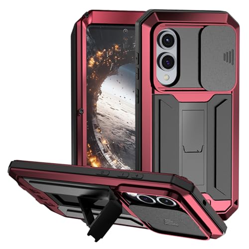 Kompatibel mit Samsung Galaxy S25 Edge, Metallhülle mit Schiebe-Kamera-Abdeckung, eingebauter Displayschutz, Ganzkörper-Hybrid-Ständer, Militär, robuste Panzerung, Aluminium-Silikon-Schutzhülle für Kompatibel mit Samsung Galaxy S25 Edge, Metallhülle mit Schiebe-Kamera-Abdeckung, eingebauter Displayschutz, Ganzkörper-Hybrid-Ständer, Militär, robuste Panzerung, Aluminium-Silikon-Schutzhülle für von FunnyWin