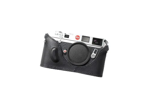 Handgefertigt aus echtem echtem Leder halbe Kamera Tasche Hülle für Leica M6 MP schwarz von Funper
