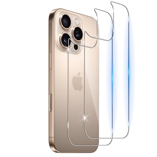 Funrae 2 Stück Rückseite Schutzfolie für iPhone 16 Pro 6.3" für Panzerglas, 9H Härte Zurück Glasfolie, Hinten Schutzglas Rutschfest HD Klar Anti-Kratzen Back Film Folie Anti-Fingerabdruck Funrae 2 Stück Rückseite Schutzfolie für iPhone 16 Pro 6.3" für Panzerglas, 9H Härte Zurück Glasfolie, Hinten Schutzglas Rutschfest HD Klar Anti-Kratzen Back Film Folie Anti-Fingerabdruck von Funrae
