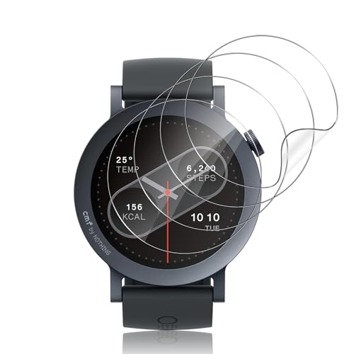 Funrae 4 Stücke Schutzfolie Kompatibel mit Nothing CMF Watch Pro 2 für Panzerglas, [Flexible Folie] Soft Blasenfreie HD TPU Anti-Kratz Displayschutzfolie Wasserdicht Displayschutz Film - Transparent von Funrae