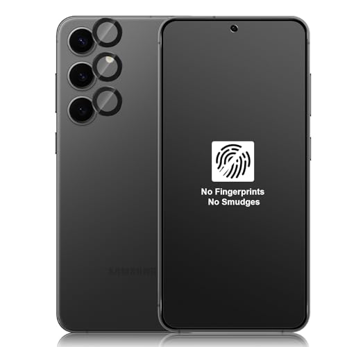 Funrae Full Screen Matt Schutzfolie für Samsung Galaxy S24 5G für Panzerglas und HD Kameraschutz [2+1 PCS], Anti-Fingerabdruck, Blendschutz, 9H Härte Matte Panzer Schutz Glas Displayschutz von Funrae