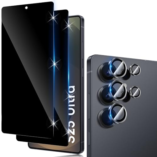 Funrae Full Screen Sichtschutz Schutzfolie für Samsung Galaxy S25 Ultra 5G für Panzerglas, 2 PCS 9H Härte Sichtschutzfolie und 1 PCS Ultra-Klar Kameraschutz, 0.33MM Anti-Spy Folie Privacy Schutzglas Funrae Full Screen Sichtschutz Schutzfolie für Samsung Galaxy S25 Ultra 5G für Panzerglas, 2 PCS 9H Härte Sichtschutzfolie und 1 PCS Ultra-Klar Kameraschutz, 0.33MM Anti-Spy Folie Privacy Schutzglas von Funrae