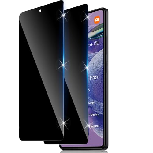 Funrae Full Screen Sichtschutz Schutzfolie für Xiaomi Redmi Note 12 Pro Plus 5G/Note 12 Pro+ 5G für Panzerglas, 9H Härte Anti-Spy Folie, Privacy Schutzglas, Anti-Spähen Blickschutzfolie [2 Stück] von Funrae