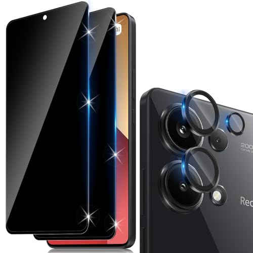 Funrae Full Screen Sichtschutz Schutzfolie für Xiaomi Redmi Note 13 Pro 4G für Panzerglas, 2 PCS 9H Härte Sichtschutzfolie und 1 PCS Ultra-Klar Kameraschutz, 0.33MM Anti-Spy Folie Privacy Schutzglas Funrae Full Screen Sichtschutz Schutzfolie für Xiaomi Redmi Note 13 Pro 4G für Panzerglas, 2 PCS 9H Härte Sichtschutzfolie und 1 PCS Ultra-Klar Kameraschutz, 0.33MM Anti-Spy Folie Privacy Schutzglas von Funrae