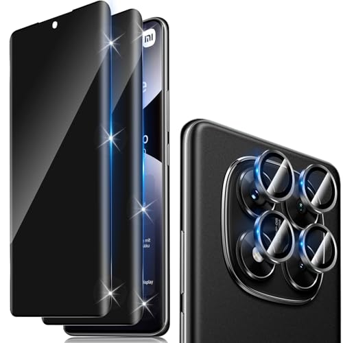 Funrae Full Screen Sichtschutz Schutzfolie für Xiaomi Redmi Note 14 Pro 4G für Panzerglas, 2 PCS 9H Härte 3D Sichtschutzfolie und 1 PCS HD Kameraschutz, 0.33MM Anti-Spy Folie Privacy Schutzglas Funrae Full Screen Sichtschutz Schutzfolie für Xiaomi Redmi Note 14 Pro 4G für Panzerglas, 2 PCS 9H Härte 3D Sichtschutzfolie und 1 PCS HD Kameraschutz, 0.33MM Anti-Spy Folie Privacy Schutzglas von Funrae