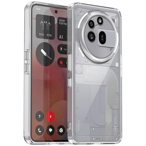 Funrae Hülle Kompatibel mit Nothing Phone 3a Pro, [Rutschfestem][Kratzfeste][Stoßfest] Weich TPU Schutzhülle Soft Bumper Case Cover Handyhülle für Nothing Phone 3a Pro - Transparent von Funrae