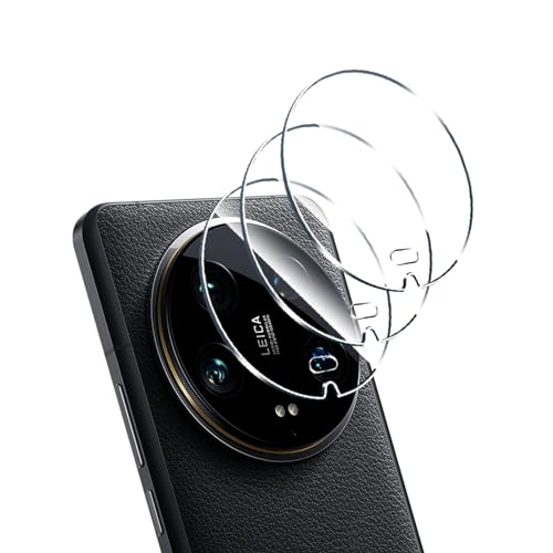 Funrae Kameraschutz für Xiaomi Mi 14 Ultra 5G für Panzerglas [3 Stück], 9H Härte HD Transparent 3D Vollständige Abdeckung Kamera Schutzfolie Anti-Kratzen Schutzglas Kamera Panzerfolie von Funrae