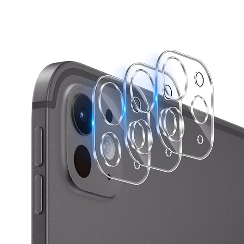 Funrae Kameraschutz für iPad Pro 13 Zoll /11 Zoll 2024 für Panzerglas [3 Stück], 9H Härte HD Transparent 3D Vollständige Abdeckung Kamera Schutzfolie Anti-Kratzen Schutzglas Kamera Schutzglas von Funrae