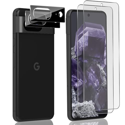 Funrae Matt Panzer Schutz Glas für Google Pixel 8 für Panzerglas, Anti-Fingerabdruck Matte Schutzfolie + Kameraschutz [2+2 Stück], 9H Härte Schutzglas, Blendschutz Displayschutzfolie Panzerfolie von Funrae