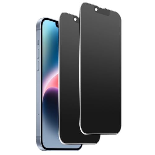 Funrae Matte Sichtschutz Schutzfolie Kompatibel mit iPhone 13/iPhone 13 Pro/iPhone 14 für Panzerglas [2 Stück], 9H Anti Fingerabdrücke Blendschutz Matt Anti-Spy Privacy Folie von Funrae