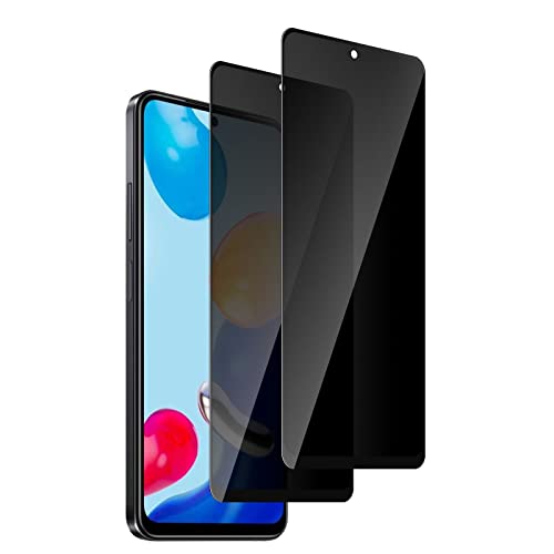 Funrae Privacy Schutzfolie für Panzerfolie für Xiaomi Redmi Note 11/Note 11S 6.43”/Poco M4 Pro 4G, [2 Stück] 9H Härte Anti-Spähen Blickschutzfolie Anti-Spy Sichtschutz Anti Peeping Gehärtetem Folie von Funrae