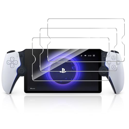 Funrae Schutzfolie für Panzerglas für PS5 PlayStation Portal, HD Schutzglas 9H Härte Panzerfolie Anti-Fingerabdruck Hartglas Anti-Kratzen Blasenfrei Displayschutzfolie Folie - Transparent [3 Stück] von Funrae