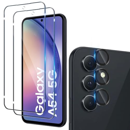 Funrae Schutzfolie für Samsung Galaxy A54 5G für Panzerglas, 2 Stück 9H Härte Folie und 1 Stück Ultra-Klar Kameraschutz, 0.33mm Anti-Kratzen Displayschutz, Anti-Bläschen Schutzglas Funrae Schutzfolie für Samsung Galaxy A54 5G für Panzerglas, 2 Stück 9H Härte Folie und 1 Stück Ultra-Klar Kameraschutz, 0.33mm Anti-Kratzen Displayschutz, Anti-Bläschen Schutzglas von Funrae
