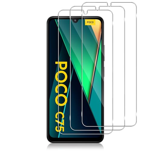 Funrae Schutzfolie für Xiaomi Mi Redmi 14C / Poco C75/ Redmi 14 C für Panzerglas, [3 Stück] 9H Härte Displayschutzfolie, 0.33mm Ultra-Klar Folie, Anti-Kratzen Schutzglas, Anti-Bläschen Panzerfolie von Funrae