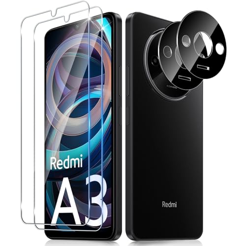 Funrae Schutzfolie für Xiaomi Redmi A3 4G / Xiaomi Redmi A3X für Panzerglas, 2 PCS 0.33MM 9H Härte Folie und 2 PCS Ultra-Klar Kamera Schutz, Anti-Kratzen Displayschutz Schutzglas Funrae Schutzfolie für Xiaomi Redmi A3 4G / Xiaomi Redmi A3X für Panzerglas, 2 PCS 0.33MM 9H Härte Folie und 2 PCS Ultra-Klar Kamera Schutz, Anti-Kratzen Displayschutz Schutzglas von Funrae