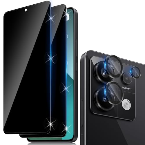 Funrae Sichtschutz Schutzfolie für XiaoMi Redmi Note 13 Pro 5G für Panzerglas, 2 Stück 9H Härte 0.33MM Sichtschutzfolie und 1 Stück Ultra-Klar Kameraschutz, Anti-Spy Folie Privacy Schutzglas Funrae Sichtschutz Schutzfolie für XiaoMi Redmi Note 13 Pro 5G für Panzerglas, 2 Stück 9H Härte 0.33MM Sichtschutzfolie und 1 Stück Ultra-Klar Kameraschutz, Anti-Spy Folie Privacy Schutzglas von Funrae