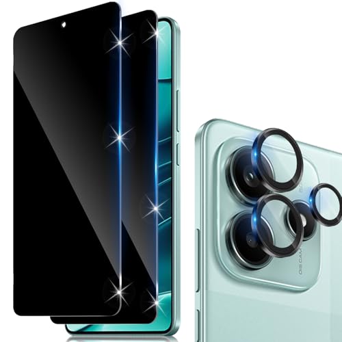 Funrae Sichtschutz Schutzfolie für Xiaomi Redmi Note 14 5G für Panzerglas, 2 Stück 9H Härte 0.33MM Sichtschutzfolie und 1 Stück Ultra-Klar Kameraschutz, Anti-Spy Folie Privacy Schutzglas Funrae Sichtschutz Schutzfolie für Xiaomi Redmi Note 14 5G für Panzerglas, 2 Stück 9H Härte 0.33MM Sichtschutzfolie und 1 Stück Ultra-Klar Kameraschutz, Anti-Spy Folie Privacy Schutzglas von Funrae