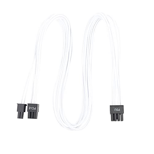 Funtin PCIE-Kabel für Seasonic, 63,3 cm (25 Zoll) 18 AWG Stecker auf Stecker, ummantelt, 8-polig auf 6 + 2-polig, GPU Netzkabel für Seasonic ASUS Modular Netzteil (65 cm) von Funtin