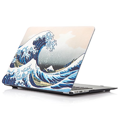 Funut Kompatibel mit MacBook Pro 13 Zoll Hülle A1502/A1425, Mac Pro Retina 13 Hard PC Shell Cover Gummierte Glatte Schutzhülle für 2012-2015 Mac Pro 13 Zoll (Keine CD-ROM, USB-C), Meer Welle von Funut