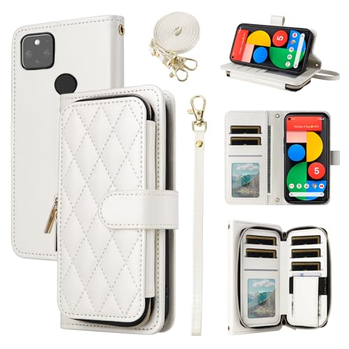 Furiet Argyle Schutzhülle für Google Pixel 5, mit Handschlaufe, Schultergurt, Kartenfächern, Reißverschluss, Geldbörse, luxuriöses PU-Leder, Ständer, kariert, für Pixel5 5G Pixel Five G5, Frauen und Furiet Argyle Schutzhülle für Google Pixel 5, mit Handschlaufe, Schultergurt, Kartenfächern, Reißverschluss, Geldbörse, luxuriöses PU-Leder, Ständer, kariert, für Pixel5 5G Pixel Five G5, Frauen und von Furiet