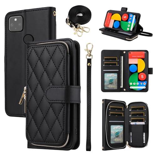Furiet Argyle Schutzhülle für Google Pixel 5 mit Handschlaufe, Schultergurt, Kartenfächern, Reißverschluss, Geldbörse, luxuriöses PU-Leder, Ständer, karierte Handyhülle für Pixel5 5G Pixle Five G5 Furiet Argyle Schutzhülle für Google Pixel 5 mit Handschlaufe, Schultergurt, Kartenfächern, Reißverschluss, Geldbörse, luxuriöses PU-Leder, Ständer, karierte Handyhülle für Pixel5 5G Pixle Five G5 von Furiet