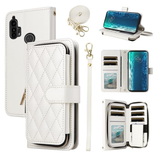 Furiet Argyle-Schutzhülle für Moto Edge Plus 2020, mit Handschlaufe, Schultergurt, Kartenfächern, Reißverschluss, Geldbörse, luxuriöses PU-Leder, Ständer, Handyhülle für Motorola Edge+ + XT2061, für Furiet Argyle-Schutzhülle für Moto Edge Plus 2020, mit Handschlaufe, Schultergurt, Kartenfächern, Reißverschluss, Geldbörse, luxuriöses PU-Leder, Ständer, Handyhülle für Motorola Edge+ + XT2061, für von Furiet
