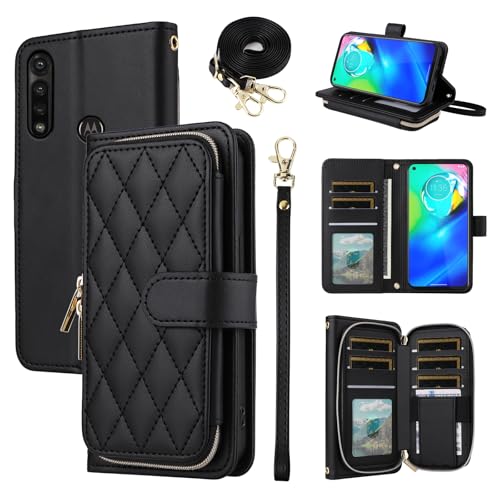 Furiet Argyle-Schutzhülle für Moto G Power 2020, mit Handschlaufe, Schultergurt, Kartenfächern, Reißverschluss, luxuriöses PU-Leder, Ständer, kariert, für Motorola GPower, Damen und Mädchen, Schwarz Furiet Argyle-Schutzhülle für Moto G Power 2020, mit Handschlaufe, Schultergurt, Kartenfächern, Reißverschluss, luxuriöses PU-Leder, Ständer, kariert, für Motorola GPower, Damen und Mädchen, Schwarz von Furiet