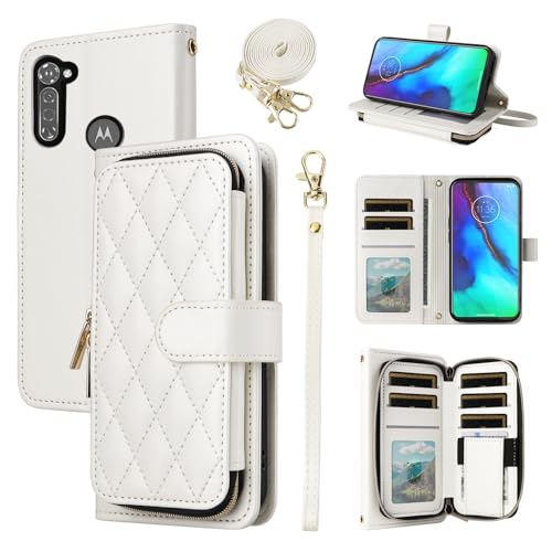 Furiet Argyle Schutzhülle für Moto G Stylus 2020 MotoG Pro mit Handschlaufe, Schultergurt, Kartenfächern, Reißverschluss, Geldbörse, Ständer, Handyhülle für Motorola GStylus Stylo XT2043-4 XT2043, für von Furiet