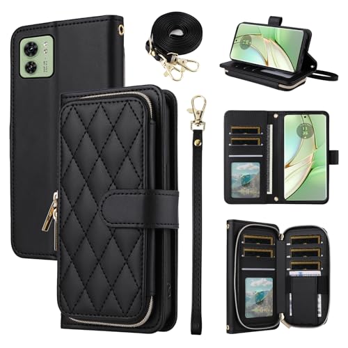 Furiet Argyle-Schutzhülle für Motorola Edge 40, mit Handschlaufe, Schultergurt, Kartenfächern, Reißverschluss, Geldbörse, luxuriöses PU-Leder, Ständer, kariert, für Moto Edge40, 40, 5G, für Damen und Furiet Argyle-Schutzhülle für Motorola Edge 40, mit Handschlaufe, Schultergurt, Kartenfächern, Reißverschluss, Geldbörse, luxuriöses PU-Leder, Ständer, kariert, für Moto Edge40, 40, 5G, für Damen und von Furiet