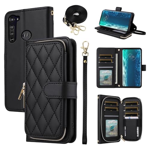 Furiet Argyle Schutzhülle für Motorola Moto Edge 5G 2020, mit Handschlaufe, Schultergurt, Kartenfächern, Reißverschluss, Geldbörse, luxuriöses PU-Leder, Ständer, karierte Handyhülle, für MotoEdge G5 Furiet Argyle Schutzhülle für Motorola Moto Edge 5G 2020, mit Handschlaufe, Schultergurt, Kartenfächern, Reißverschluss, Geldbörse, luxuriöses PU-Leder, Ständer, karierte Handyhülle, für MotoEdge G5 von Furiet