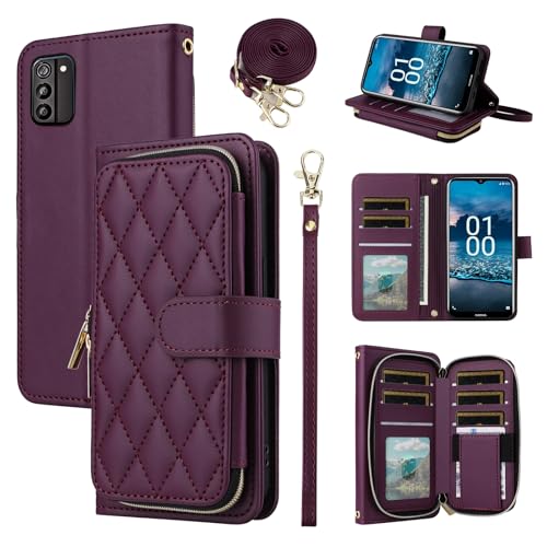 Furiet Argyle Schutzhülle für Nokia G100 N150DL mit Handschlaufe, Schultergurt, Kartenfächern, Reißverschluss, Geldbörse, luxuriöses PU-Leder, Ständer, kariert, für Nokia G100 G 100 100G, für Damen Furiet Argyle Schutzhülle für Nokia G100 N150DL mit Handschlaufe, Schultergurt, Kartenfächern, Reißverschluss, Geldbörse, luxuriöses PU-Leder, Ständer, kariert, für Nokia G100 G 100 100G, für Damen von Furiet