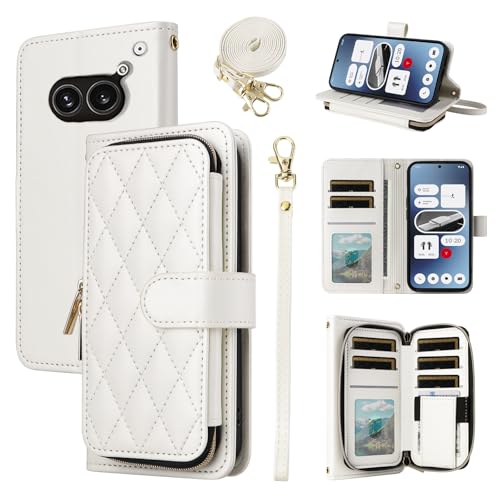 Furiet Argyle-Schutzhülle für Nothing Phone 2a mit Handschlaufe, Schultergurt, Kartenfächern, Reißverschluss, Geldbörse, luxuriöses PU-Leder, Kartenhalter, Ständer, karierte Handyhülle, für zwei Furiet Argyle-Schutzhülle für Nothing Phone 2a mit Handschlaufe, Schultergurt, Kartenfächern, Reißverschluss, Geldbörse, luxuriöses PU-Leder, Kartenhalter, Ständer, karierte Handyhülle, für zwei von Furiet