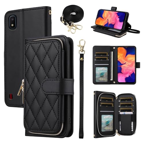 Furiet Argyle Schutzhülle für Samsung Galaxy A10 mit Handgelenkschlaufe, Schultergurt, 9 Kartenfächer, Reißverschluss, luxuriöses PU-Leder, Ständer, Handyhülle für A 10 10A SM A105M 6,2 Zoll (15,7 cm Furiet Argyle Schutzhülle für Samsung Galaxy A10 mit Handgelenkschlaufe, Schultergurt, 9 Kartenfächer, Reißverschluss, luxuriöses PU-Leder, Ständer, Handyhülle für A 10 10A SM A105M 6,2 Zoll (15,7 cm von Furiet