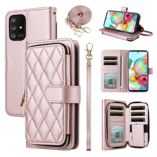 Furiet Argyle Schutzhülle für Samsung Galaxy A51 5G/A 51 5G UW Verizon mit Handschlaufe, Schultergurt, Kartenfächern, Reißverschluss, Geldbörse, Ständer, karierte Handyhülle, für 51A G5 S51, Damen und Furiet Argyle Schutzhülle für Samsung Galaxy A51 5G/A 51 5G UW Verizon mit Handschlaufe, Schultergurt, Kartenfächern, Reißverschluss, Geldbörse, Ständer, karierte Handyhülle, für 51A G5 S51, Damen und von Furiet