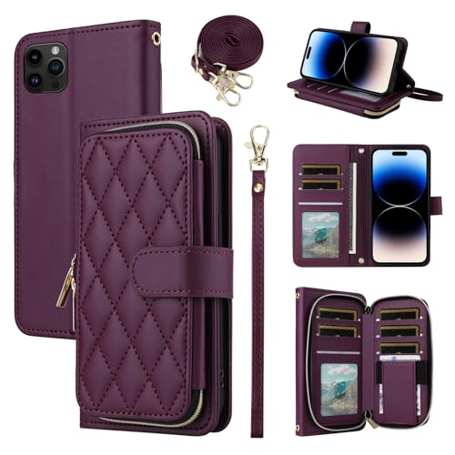 Furiet Argyle-Schutzhülle für iPhone 12 Pro Max 6.7 mit Handschlaufe, Schultergurt, Kartenfächern, Reißverschluss, Geldbörse, Ständer, Handyhülle für iPhone 12promax 5G i 12s Plus iPhone12 12pro Furiet Argyle-Schutzhülle für iPhone 12 Pro Max 6.7 mit Handschlaufe, Schultergurt, Kartenfächern, Reißverschluss, Geldbörse, Ständer, Handyhülle für iPhone 12promax 5G i 12s Plus iPhone12 12pro von Furiet