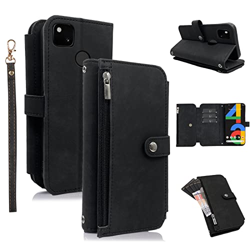 Furiet Kompatibel mit Google Pixel 4a 4G Wallet Case 9 Kartenfächer Retro Leder Flip Kartenhalter Ständer Handy Zubehör Folio Geldbörse Lanyard Handyhülle für Pixel4a Pixel A4 5.8 2020 Damen Herren Furiet Kompatibel mit Google Pixel 4a 4G Wallet Case 9 Kartenfächer Retro Leder Flip Kartenhalter Ständer Handy Zubehör Folio Geldbörse Lanyard Handyhülle für Pixel4a Pixel A4 5.8 2020 Damen Herren von Furiet