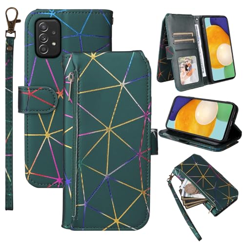 Furiet Kompatibel mit Samsung Galaxy A72 5G/4G Wallet Case mit Handschlaufe Lanyard Reißverschluss Leder Flip Ständer Kartenhalter Kickstand Handy Zubehör Handyhülle für A 72 G5 72A S72 Damen Herren Furiet Kompatibel mit Samsung Galaxy A72 5G/4G Wallet Case mit Handschlaufe Lanyard Reißverschluss Leder Flip Ständer Kartenhalter Kickstand Handy Zubehör Handyhülle für A 72 G5 72A S72 Damen Herren von Furiet