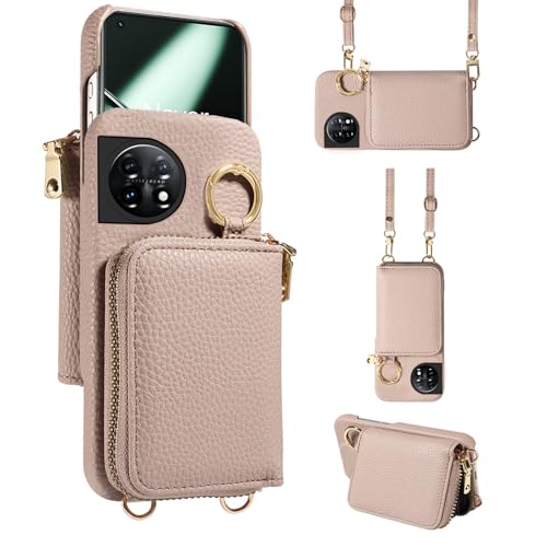 Furiet Schutzhülle für OnePlus 11 5G mit Schultergurt, Ringschnalle, luxuriöses PU-Leder, Reißverschluss, Standfunktion, Handyhülle, für One Plus11, 1 Plus, 11 One+, 1+, Khaki Furiet Schutzhülle für OnePlus 11 5G mit Schultergurt, Ringschnalle, luxuriöses PU-Leder, Reißverschluss, Standfunktion, Handyhülle, für One Plus11, 1 Plus, 11 One+, 1+, Khaki von Furiet