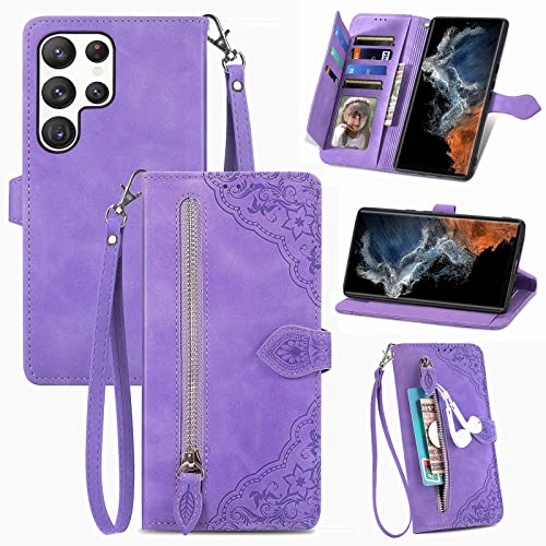 Furiet Schutzhülle für Samsung Galaxy S25 Ultra 5G, mit Handschlaufe, Umhängeband, Blumenmuster, Reißverschlussfach, Kartenhalter, Handyhülle, für S25Ultra, 25S, S, 25, 25Ultra, für Damen und Herren, Furiet Schutzhülle für Samsung Galaxy S25 Ultra 5G, mit Handschlaufe, Umhängeband, Blumenmuster, Reißverschlussfach, Kartenhalter, Handyhülle, für S25Ultra, 25S, S, 25, 25Ultra, für Damen und Herren, von Furiet