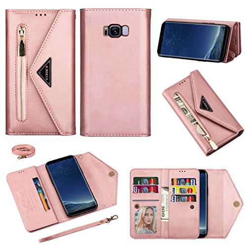 Furiet Schutzhülle für Samsung Galaxy S8 Plus, Leder, Flip-Reißverschluss, Geldbörse, Handtasche mit Kreditkartenfach, Schultergurt, Handschlaufe, Handyhülle für S8 Plus, S, 8, 8Plus, 8S, Edge, S8+, Furiet Schutzhülle für Samsung Galaxy S8 Plus, Leder, Flip-Reißverschluss, Geldbörse, Handtasche mit Kreditkartenfach, Schultergurt, Handschlaufe, Handyhülle für S8 Plus, S, 8, 8Plus, 8S, Edge, S8+, von Furiet