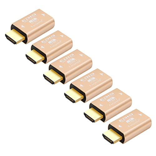 Edid-Emulator-Adapter (5Generation), HDMI kompatibel mit Mac Thunderbolt auf HDMI-Switches/Extender/AV-Receiver/Video-Splitter (4K-6P) von Furjosta