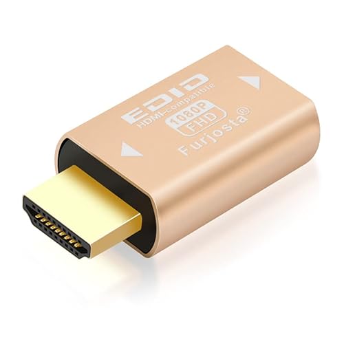 HDMI EDID Emulator Passthrough Aluminium Fit Headlesskeep für Video Splitter Switch Extender Pass-Through Adapter Stecker auf Buchse Kupplung Dummy Stecker (HDMI 1920 x 1080) 1P von Furjosta